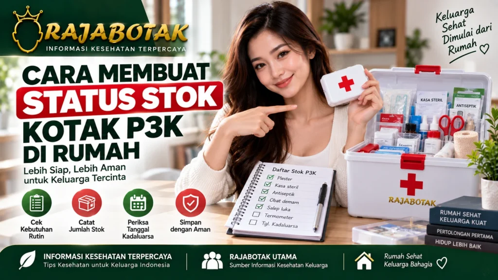 Cara membuat status stok kotak P3K di rumah