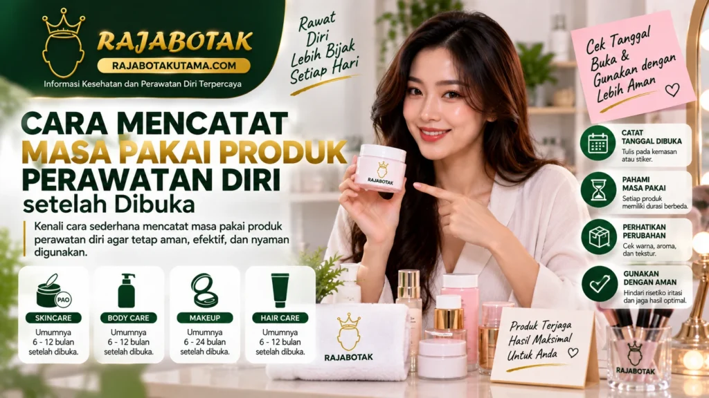Cara mencatat masa pakai produk perawatan diri setelah dibuka
