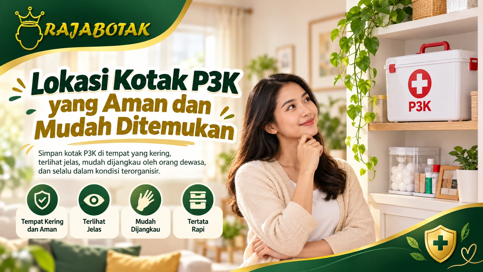 Lokasi kotak P3K yang aman dan mudah ditemukan RajaBotak Apotek