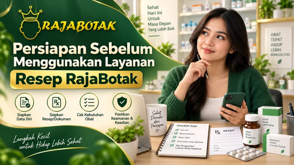 Banner persiapan sebelum menggunakan layanan resep RajaBotak Apotek
