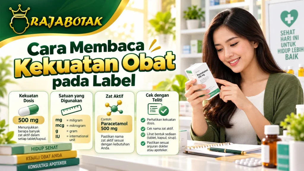 Cara membaca kekuatan obat pada label RajaBotak