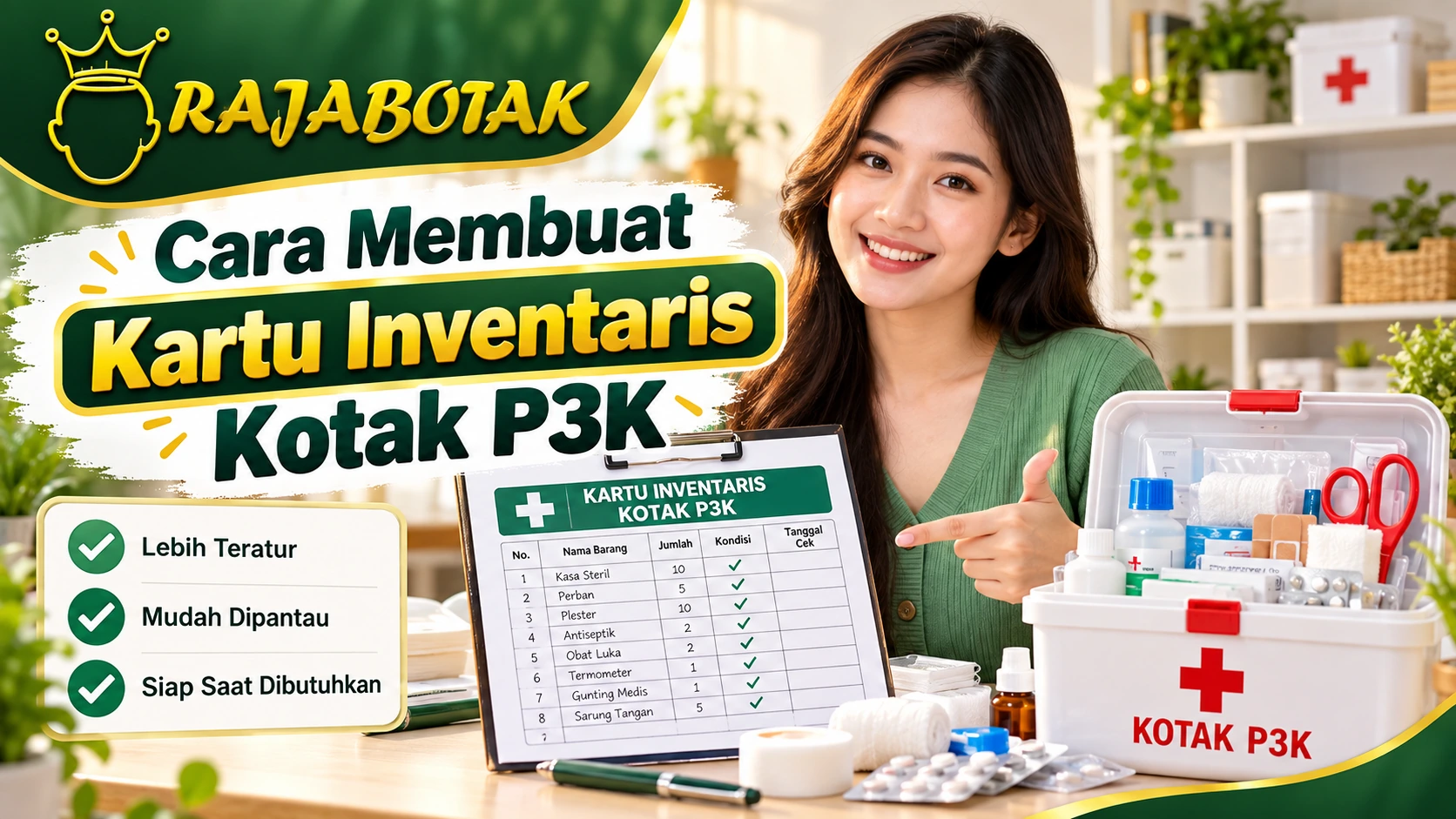 Cara membuat kartu inventaris kotak P3K RajaBotak