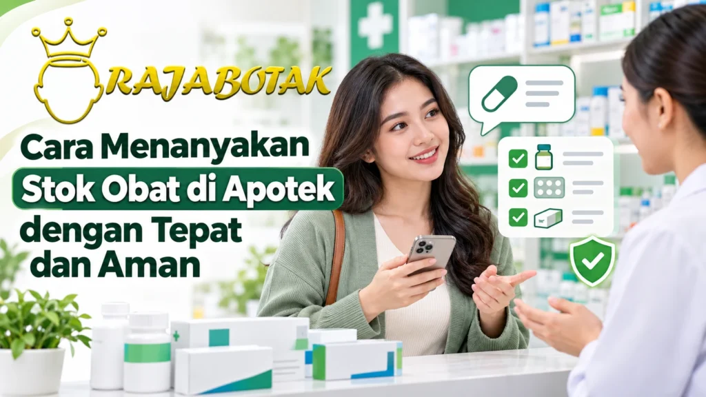 Ilustrasi cara menanyakan stok obat di apotek dengan informasi produk yang tepat