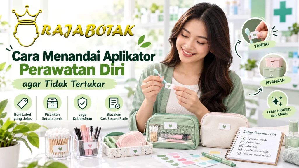 Cara menandai aplikator perawatan diri agar tidak tertukar RajaBotak