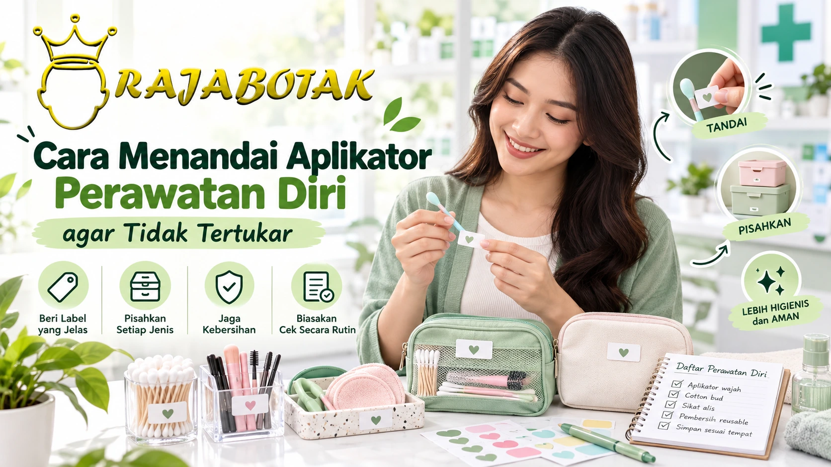 Cara menandai aplikator perawatan diri agar tidak tertukar RajaBotak